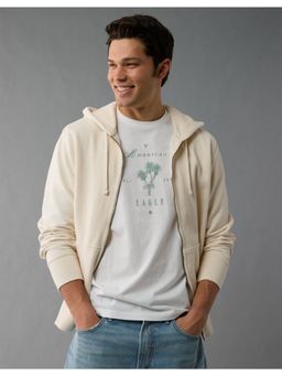 American Eagle - Mens White Logo Graphic T-Shirt