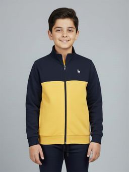 PLUM TREE - Multi-Color High Neck Full Sleeves Zipper Jacket