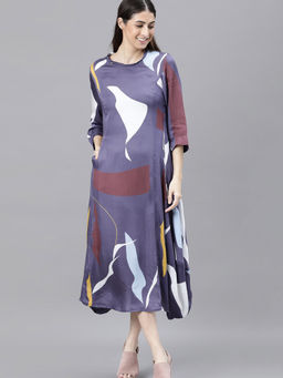 RAREISM - Purple Printed Dresses