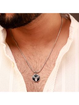 Voylla - Evil Eye Taurus Zodiac Black Oxidised Necklace