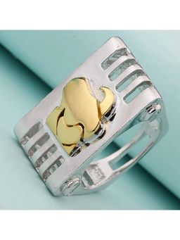 Voylla - Gold Taurus Rashi Symbol Designed Ring For Men