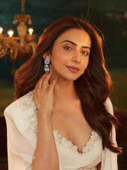 Accessher - Traditional Blue Minakari Semi Precious Stones Studded Delicate Jhumki Earrings