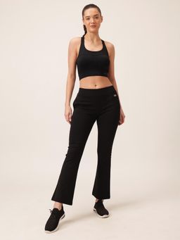 Clovia - Comfort Fit Mid-Waist Yoga Pants and Padded High-Impact Sports Bra