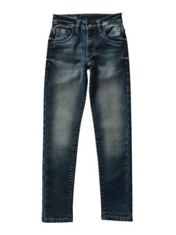 Gini & Jony - Boys Navy Blue Denim Solid Jeans