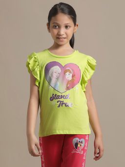 Kidsville - Frozen Printed Lemon Girls T-Shirt