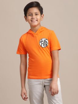 Kidsville - Dragon Ball Z Printed Orange Boys T-Shirt