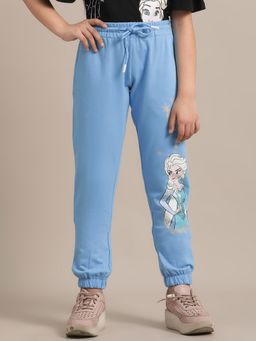 Kidsville - Frozen Printed Blue Girls Joggers