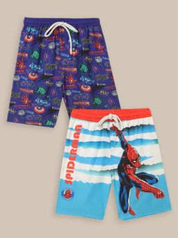 Kidsville - Avengers Printed Multicolor Boys Shorts (Pack of 2)