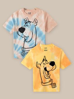 Kidsville - Scooby Doo Printed Multicolor Boys T-Shirts (Pack of 2)
