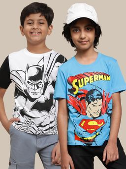 Kidsville - Dc Comics Printed Multicolor Boys T-Shirts (Pack of 2)