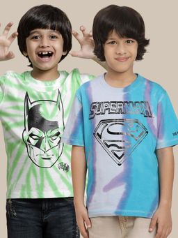 Kidsville - Dc Comics Printed Multicolor Boys T-Shirts (Pack of 2)