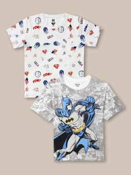 Kidsville - Dc Comics Printed Multicolor Boys T-Shirts (Pack of 2)