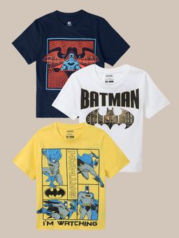 Kidsville - Dc Comics Printed Multicolor Boys T-Shirts (Pack of 3)