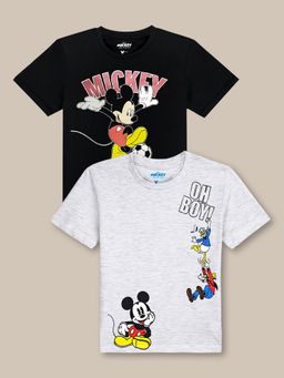 Kidsville - Mickey Friends Printed Multicolor Boys T-Shirts (Pack of 2)