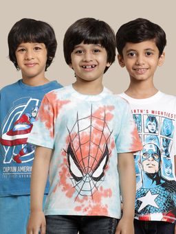 Kidsville - Avengers Printed Multicolor Boys T-Shirts (Pack of 3)