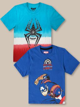 Kidsville - Avengers Printed Multicolor Boys T-Shirts (Pack of 2)