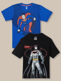 Kidsville - Dc Comics Printed Multicolor Boys T-Shirts (Pack of 2)