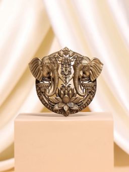 Cosa Nostraa - Men Gold Dual Elephant Brooch