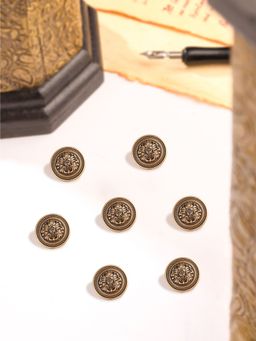 Cosa Nostraa - Men Gold Coat of Arms Button (Pack of 7)