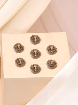 Cosa Nostraa - Men Gold Royal Grace Button (Pack of 7)