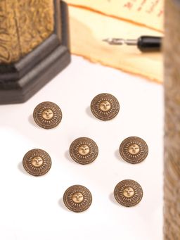 Cosa Nostraa - Men Gold Radiant Sun Button (Pack of 7)