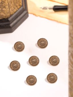 Cosa Nostraa - Men Gold Historic Tale Button (Pack of 7)