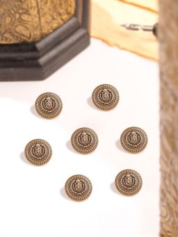 Cosa Nostraa - Men Gold Royal Heritage Button (Pack of 7)