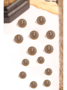 Cosa Nostraa - Men Gold Royal Heritage Button (Pack of 13)