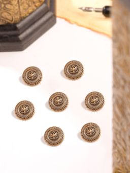 Cosa Nostraa - Men Gold Rise of Phoenix Button (Pack of 7)
