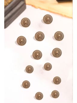 Cosa Nostraa - Men Gold Royal Seal Buttons (Pack of 13)