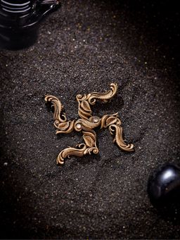 Cosa Nostraa - Men Gold Swastik Brooch