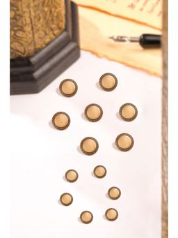 Cosa Nostraa - Men Gold Swagger Buttons (Pack of 13)