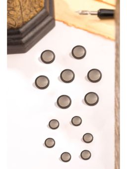 Cosa Nostraa - Men Grey Embed Magic Buttons (Pack of 13)