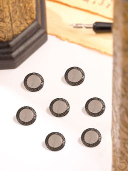 Cosa Nostraa - Men Grey Rustic Buttons (Pack of 7)