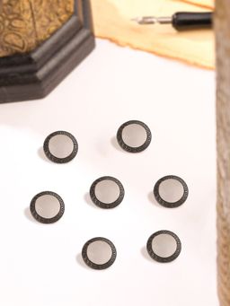 Cosa Nostraa - Men Grey Swagger Buttons (Pack of 7)