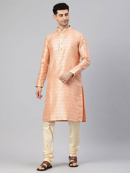 Manthan - Gajari Art Silk Printed Kurtas for Men