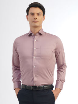 Metal - Men Pink Solid Slim Fit Cotton Shirt