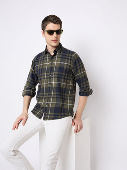Club York - Olive Checked Shirt