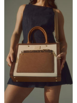 MINI WEST LONDON - Brown Westminster Luxury Handbag with Detachable Strap and Pouch