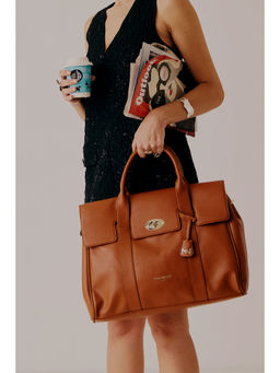 MINI WEST LONDON - Brown Manchester Laptop Bag with Detachable Strap