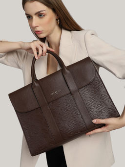 MINI WEST LONDON - Brown Huston Luxury Laptop Bag