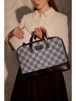 MINI WEST LONDON - Blue Bourbon Street Laptop Bag with Pouch