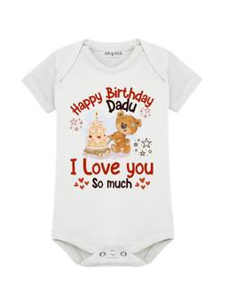 Arvesa - Happy Birthday Dadu I Love You So Much Printed Bodysuit