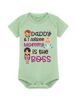 Arvesa - Daddy and I Agree Mommy Is The Boss Printed Bodysuit