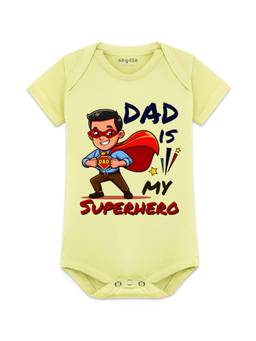 Arvesa - Dad Is My Superhero Printed Bodysuit