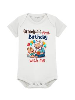 Arvesa - Grandpa's First Birthday With Me Printed Bodysuit