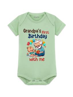 Arvesa - Grandpa's First Birthday With Me Printed Bodysuit