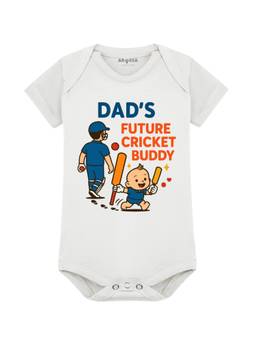 Arvesa - Dad's Future Cricket Buddy Printed Bodysuit