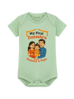 Arvesa - My First Dussehra With Mummy & Papa Graphic Bodysuit