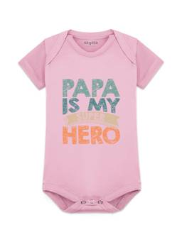 Arvesa - Papa Is My Super Hero Typography Bodysuit